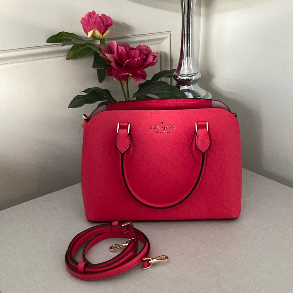 kate spade hot pink satchel with gold hardware - Picture 1 of 13